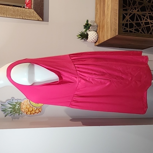 Ava & Viv - Women's Babydoll Empire Waist Dress in Pink - Picture 4 of 9